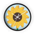 Sunflower Stitches Wall Clock